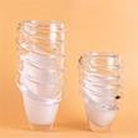 White & Clear Vase (Large)