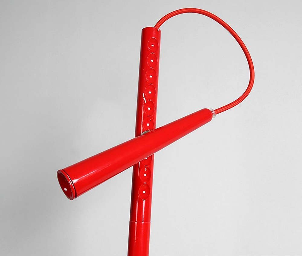 Red Sculptural Spotlight Lamp