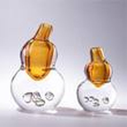Clear & Amber Ornament (Large)