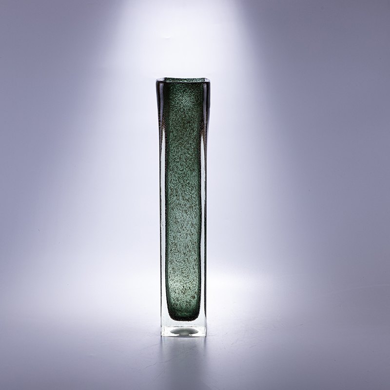 Forest Green Speckled Vase