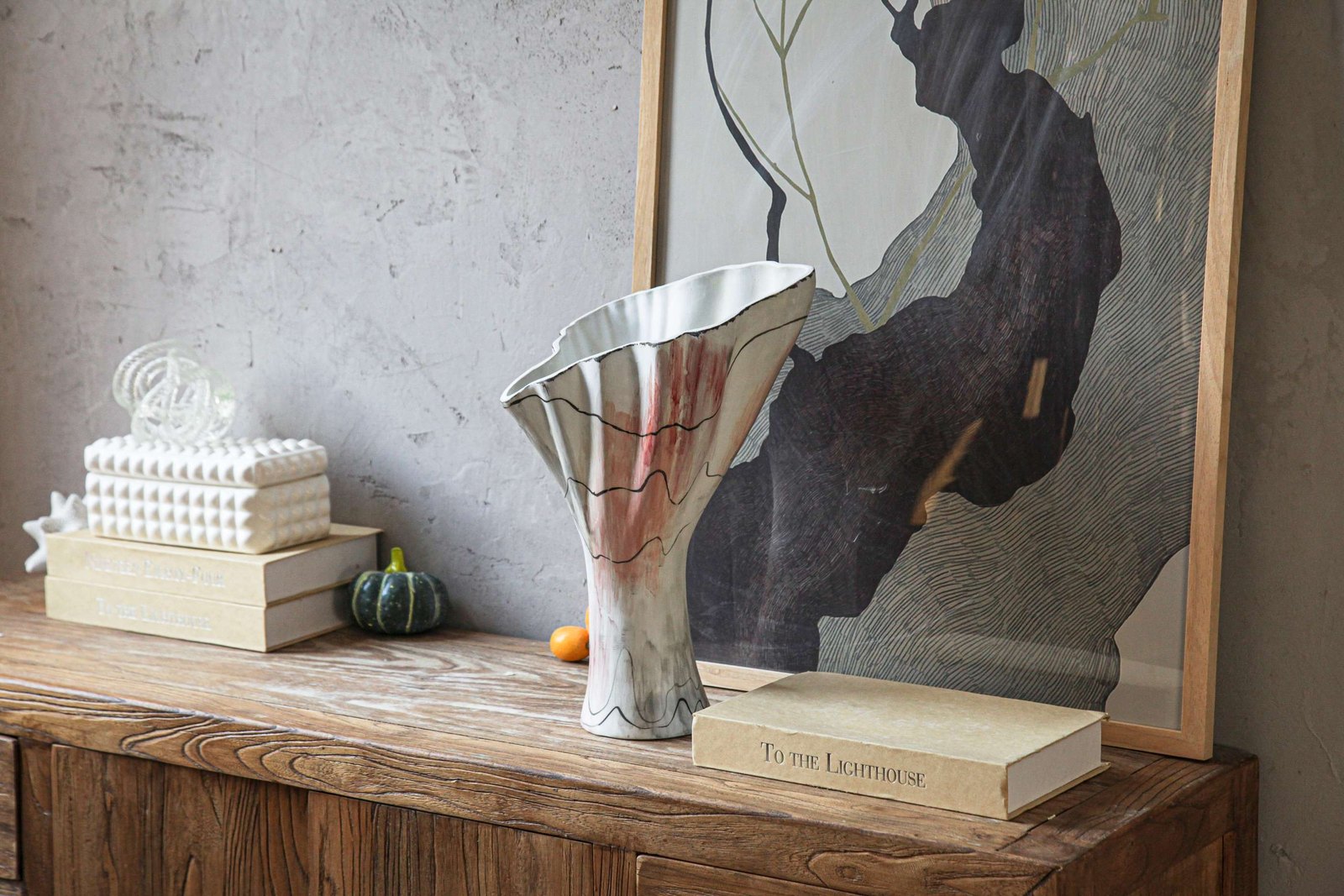 Hand-Painted Ceramic Vase