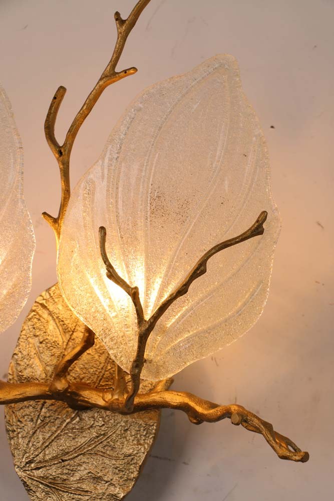 Gold Branch Leaf Wall Sconce