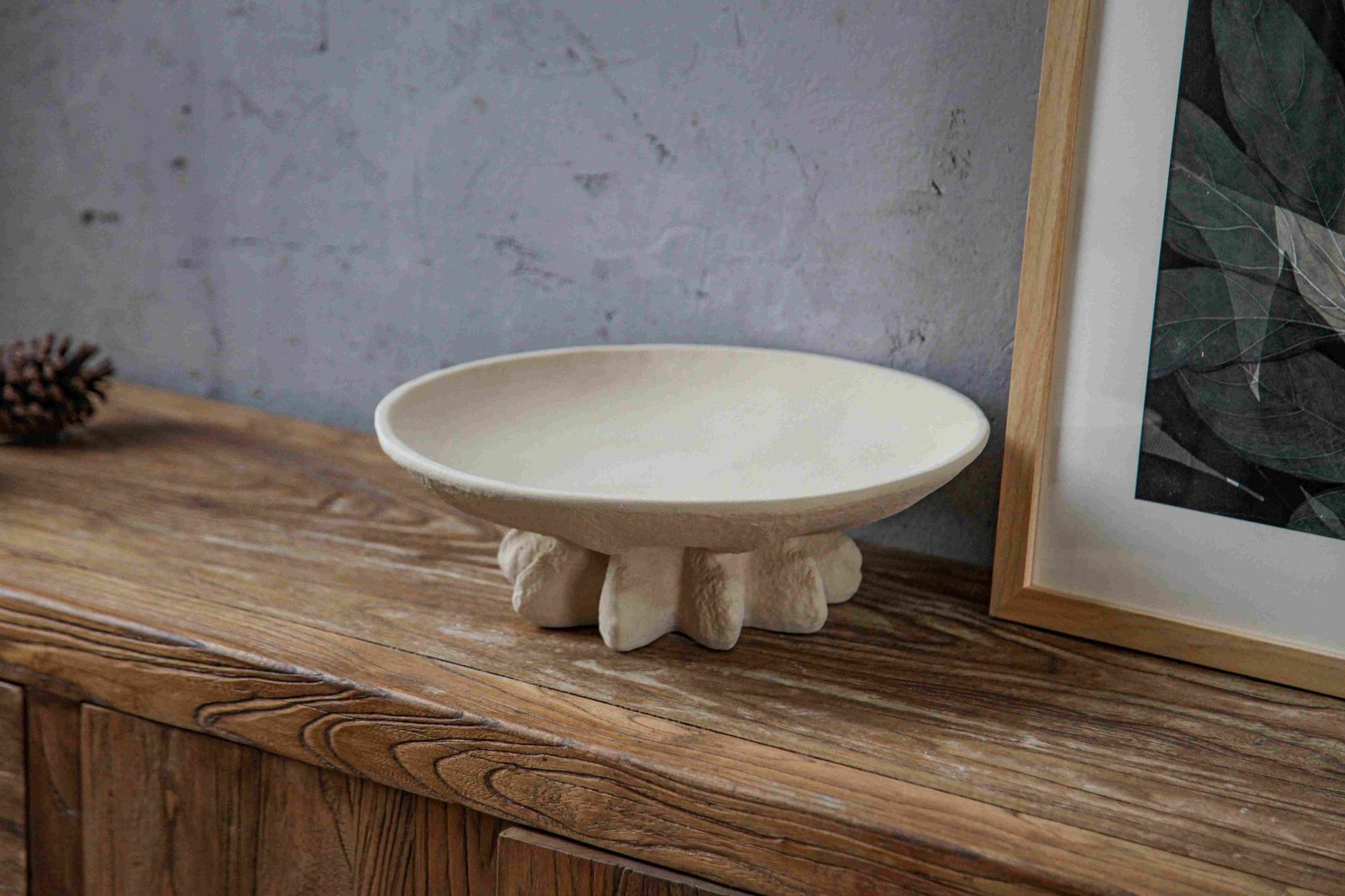 Cream Footed Plate