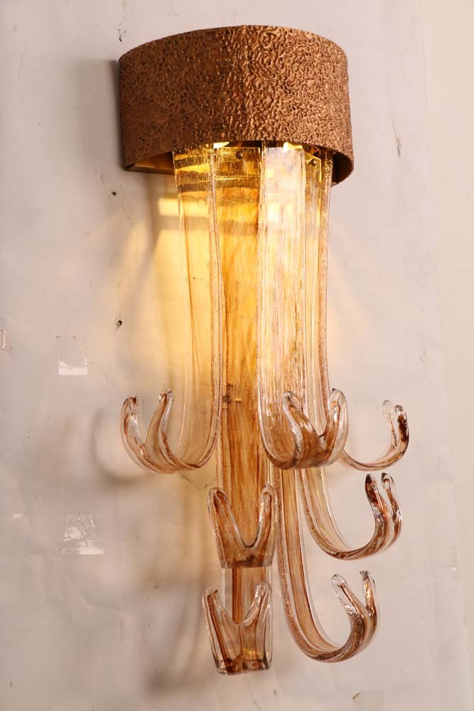 Amber Jellyfish Wall Sconce