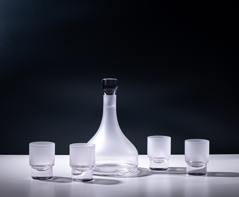 Frosted Glass Decanter Set