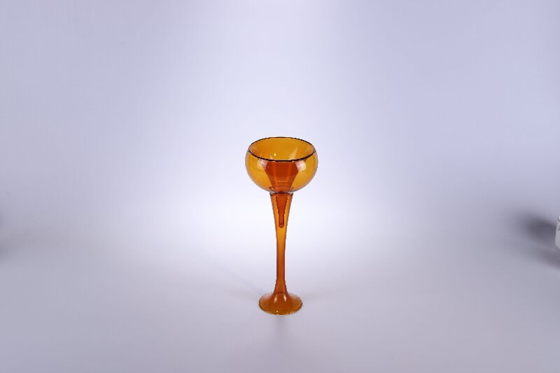 Amber Cup Candle Holder