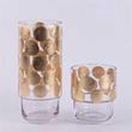 Clear & Gold Vase (Large)