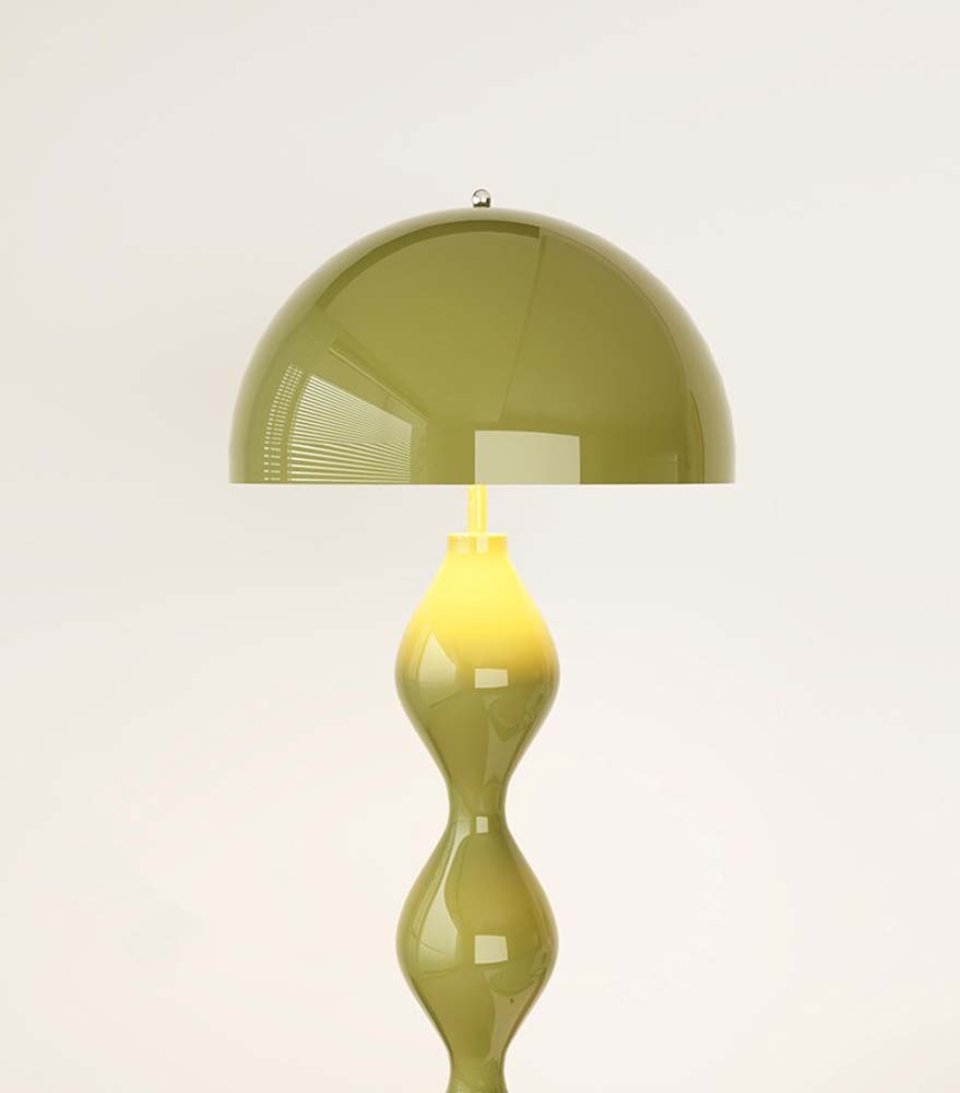 Olive Mushroom Floor Lamp