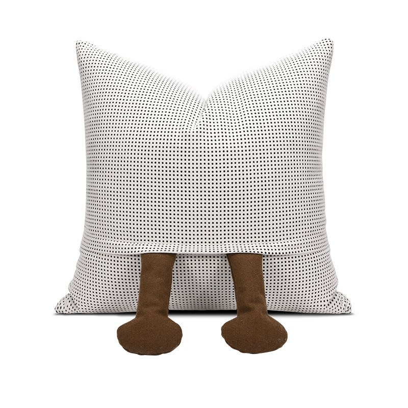 Legged Houndstooth Cushion