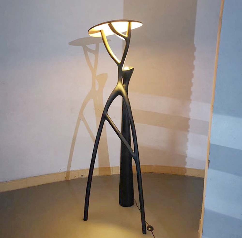 Black Sculptural Floor Lamp