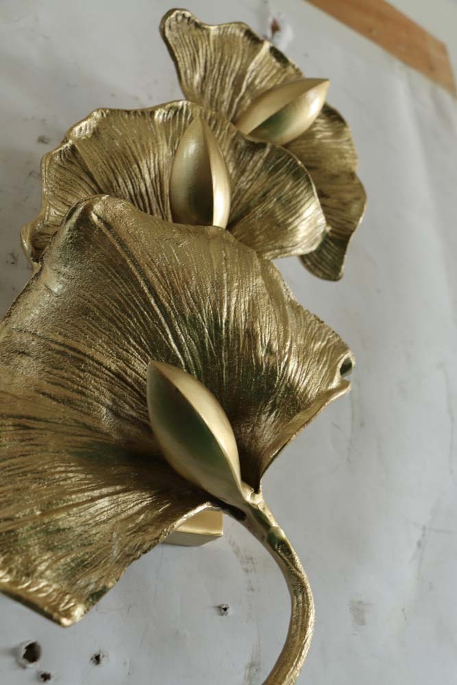 Gold Ginkgo Wall Sconce