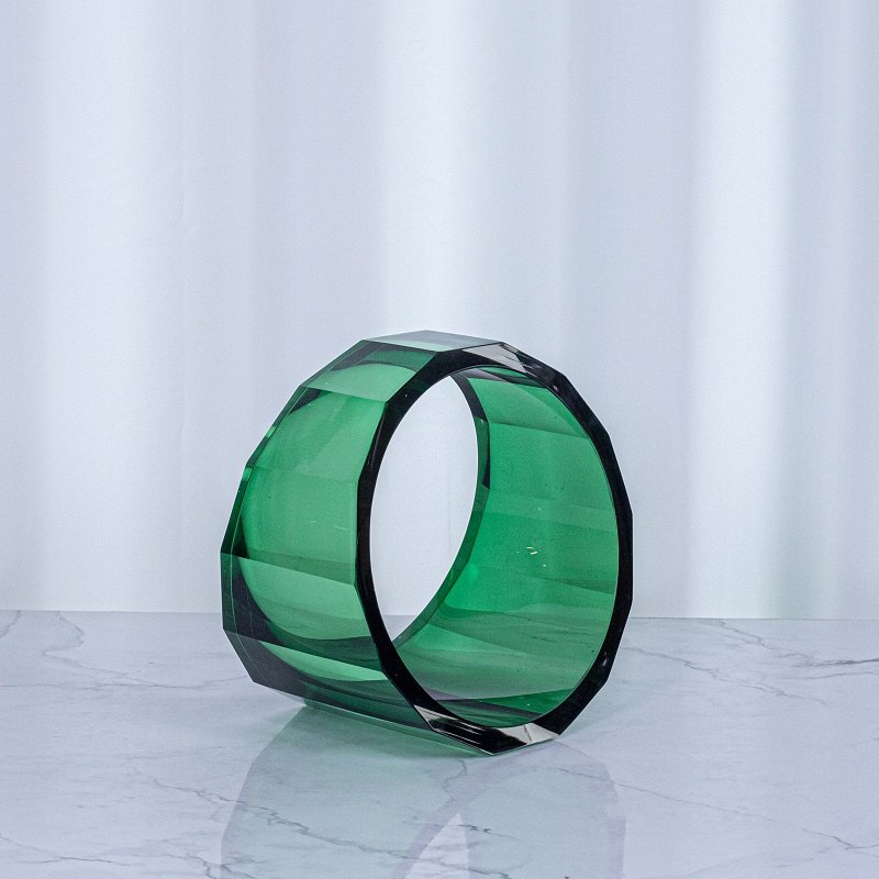 Emerald Faceted Ring Vase