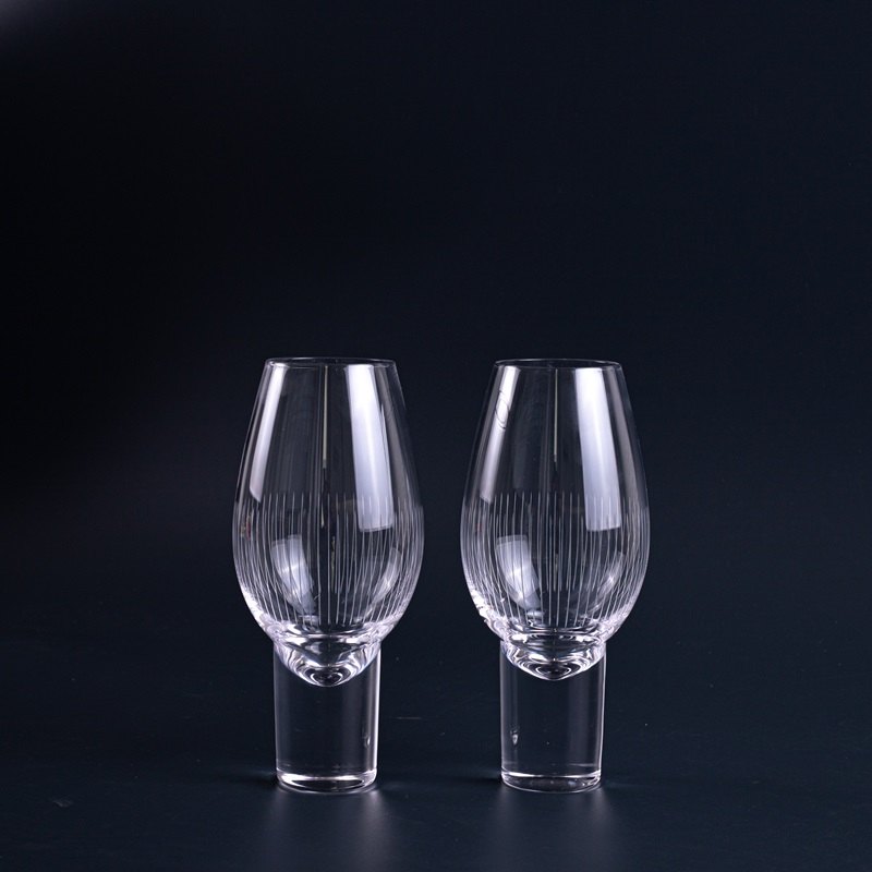 Ribbed Wine Glasses