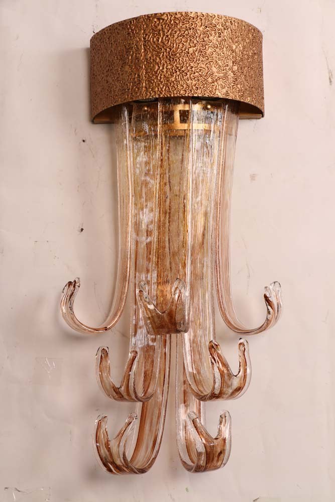 Amber Jellyfish Wall Sconce
