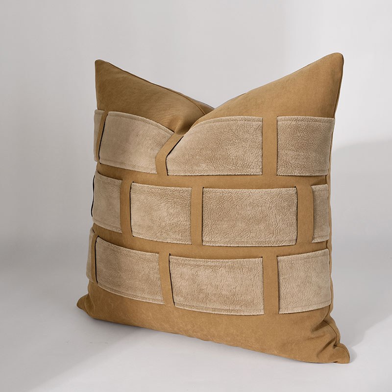 Tan Brick Cushion