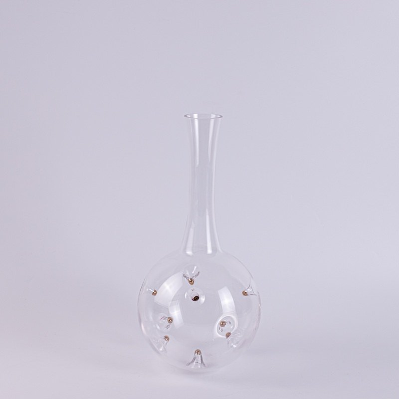 Clear Dotted Glass Carafe
