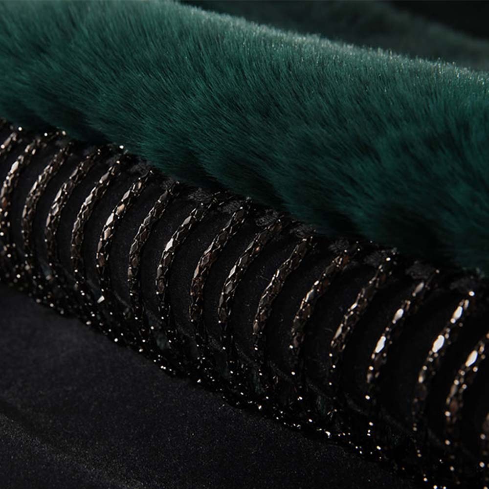 Emerald Fur Lumbar Cushion