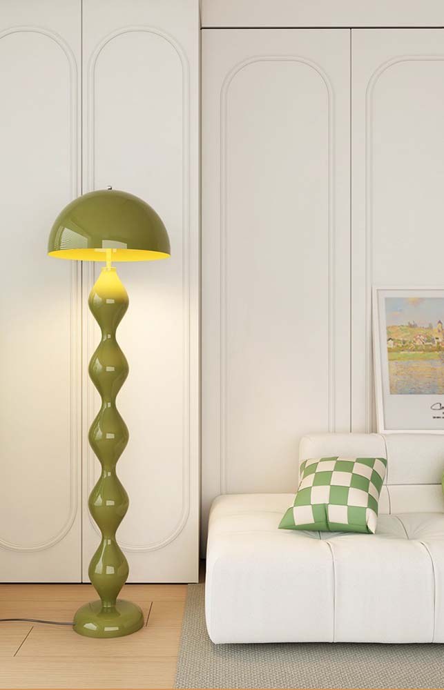 Olive Mushroom Floor Lamp