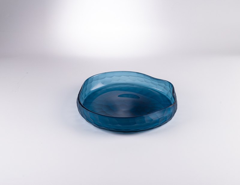 Ocean Blue Glass Plate