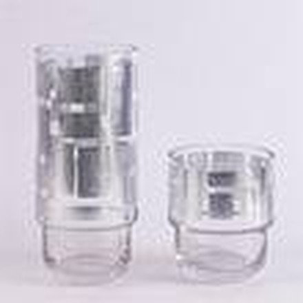 Clear & Silver Vase (Small)
