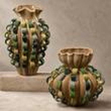 Sandy & Green Vase