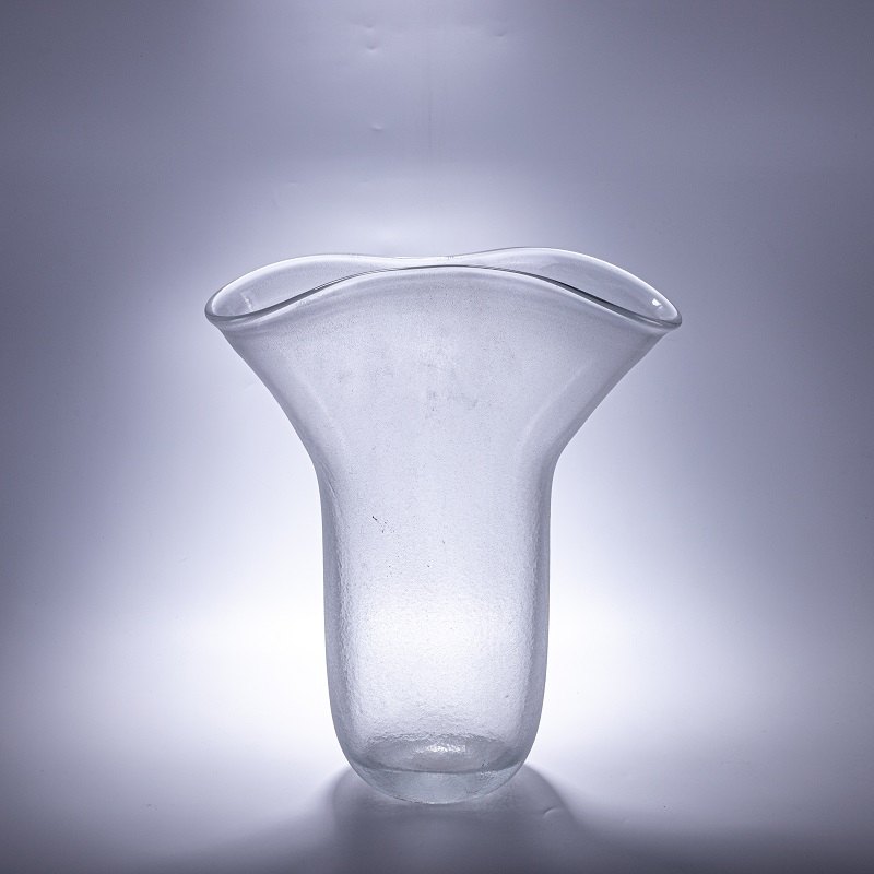 Clear Flared Glass Vase & Bowl