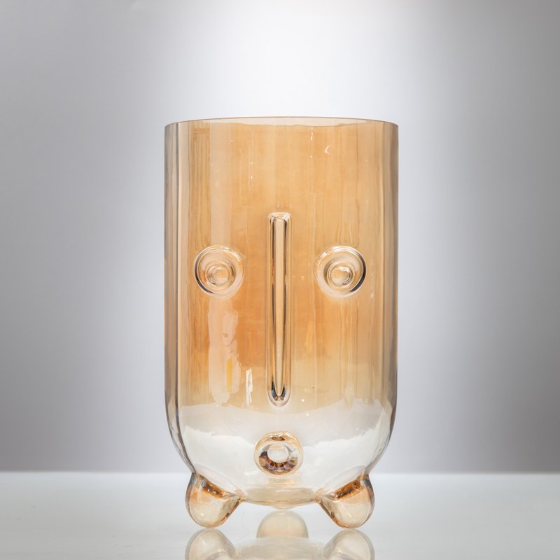 Amber Face Vase