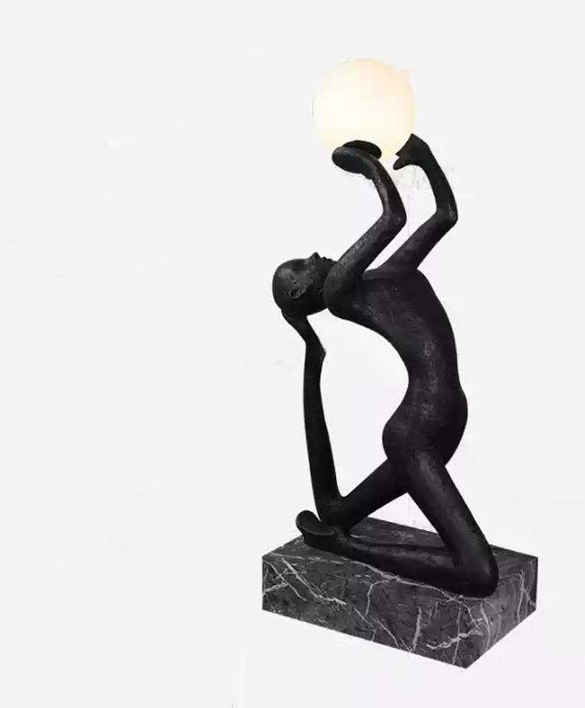 Kneeling Figure Globe Lamp