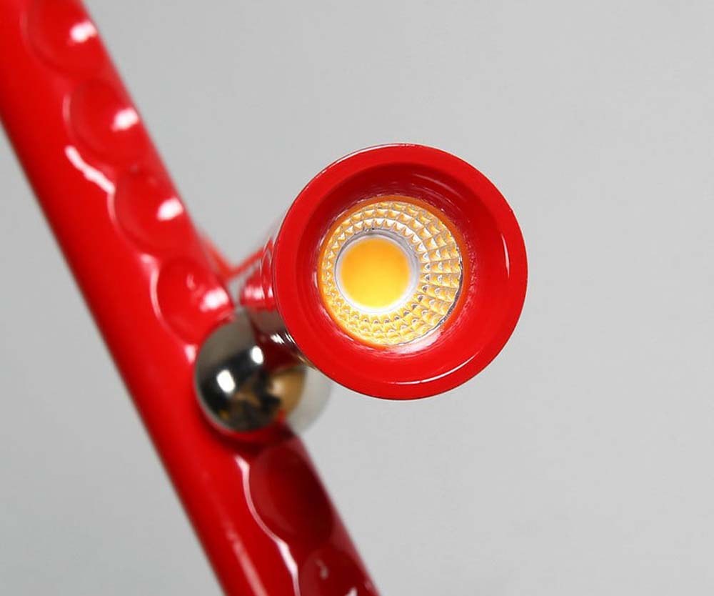 Red Sculptural Spotlight Lamp