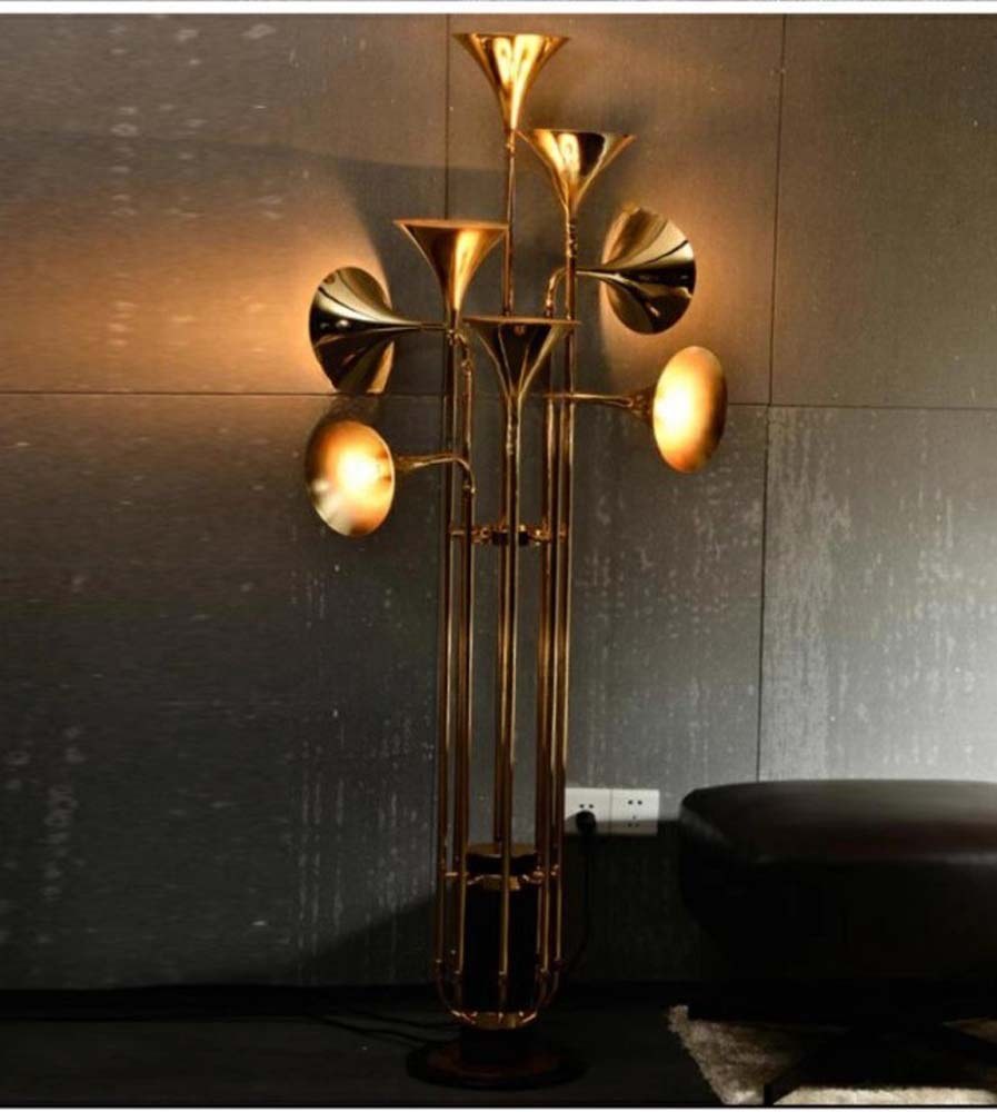 Brass Horn Wall Sconce