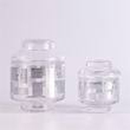 Clear & Silver Storage Jar (Large)