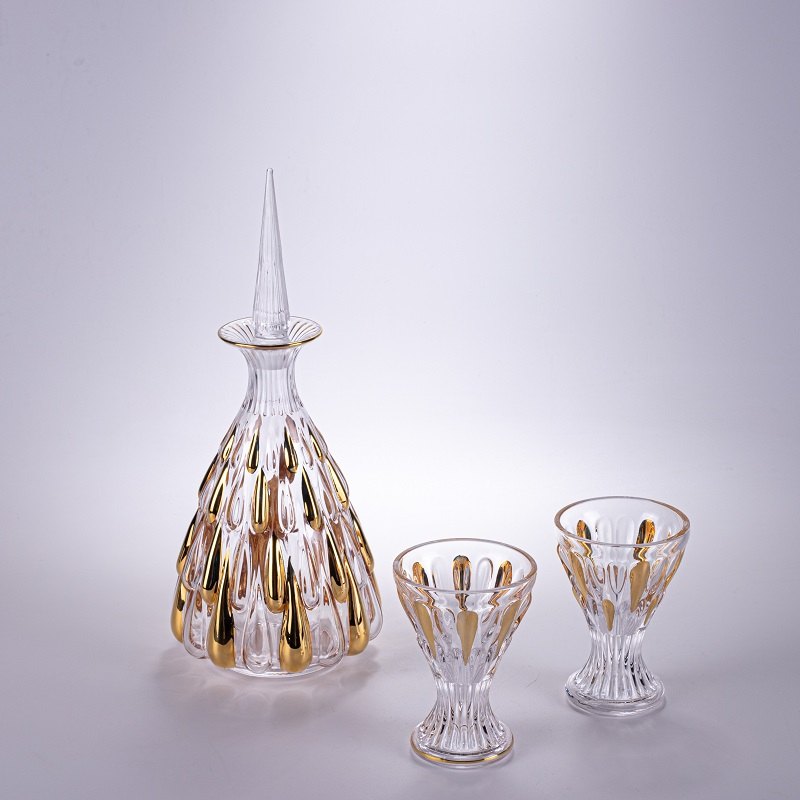 Gold Accent Decanter Set