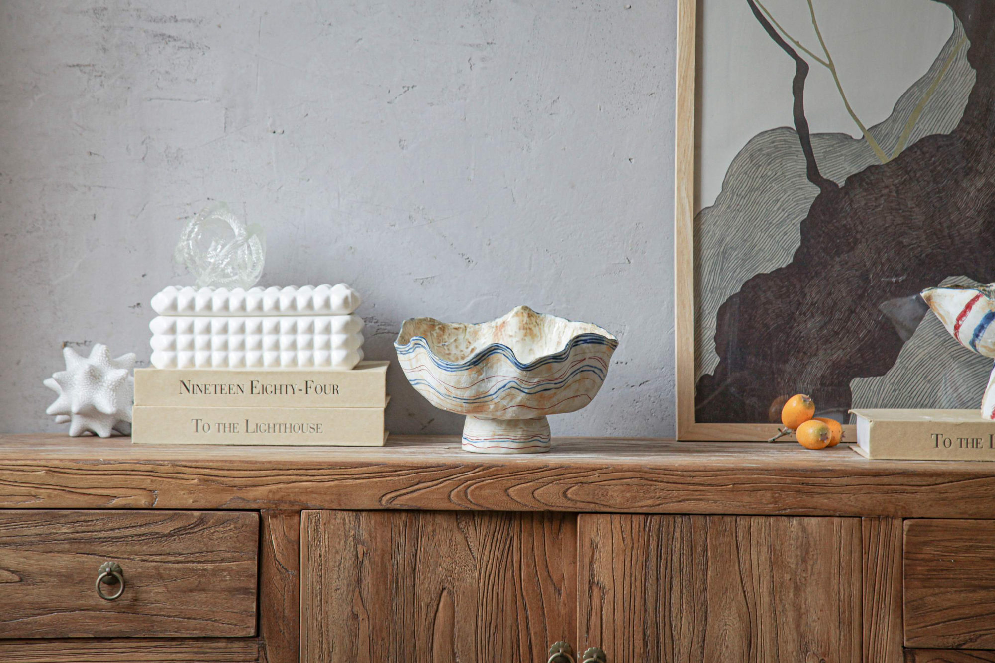 Small White Ruffled Dish