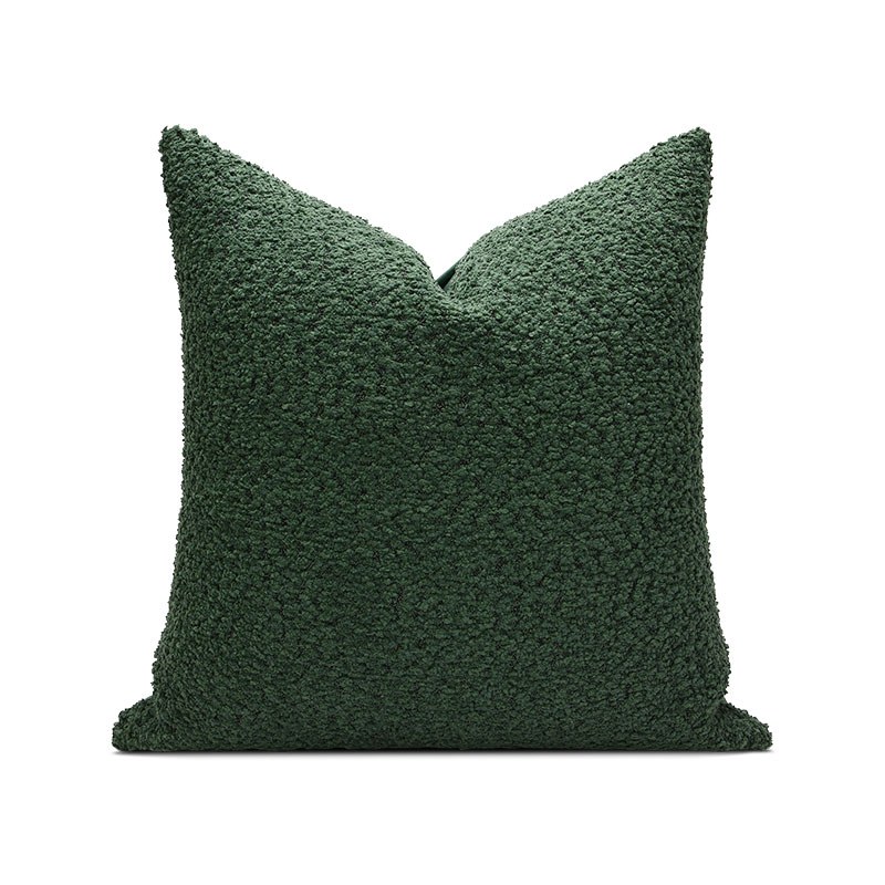 Green Bouclé Panel Cushion