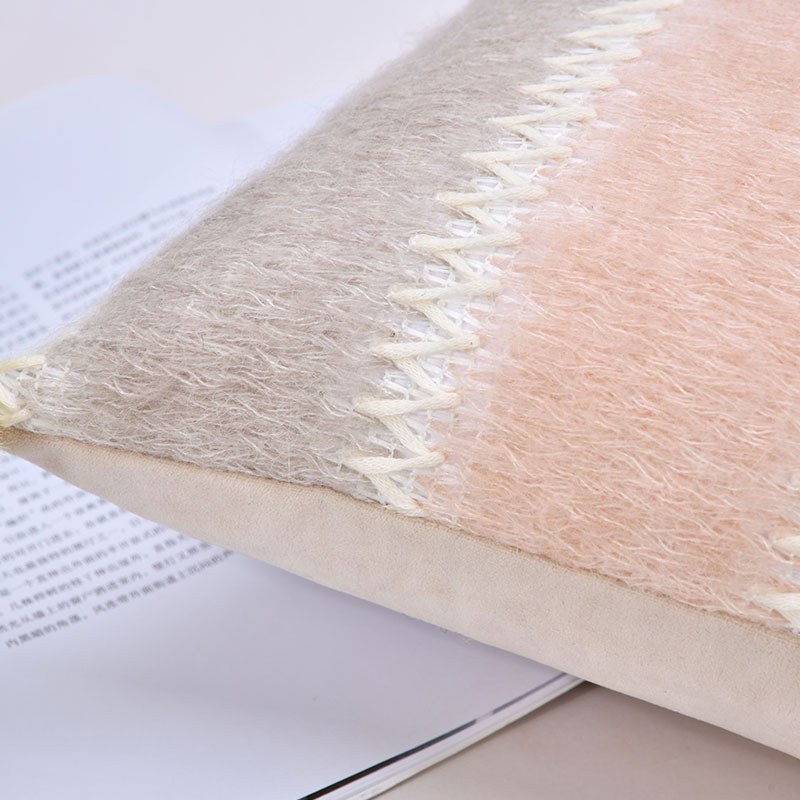 Blush Pom-Pom Lumbar Cushion