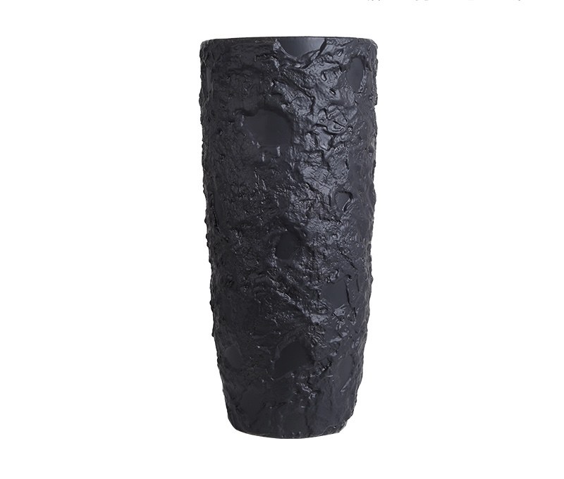Black Textured Vase