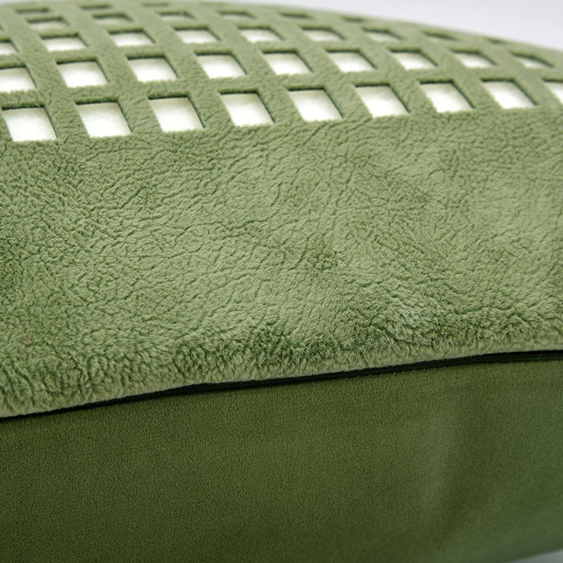 Green Grid Cushion