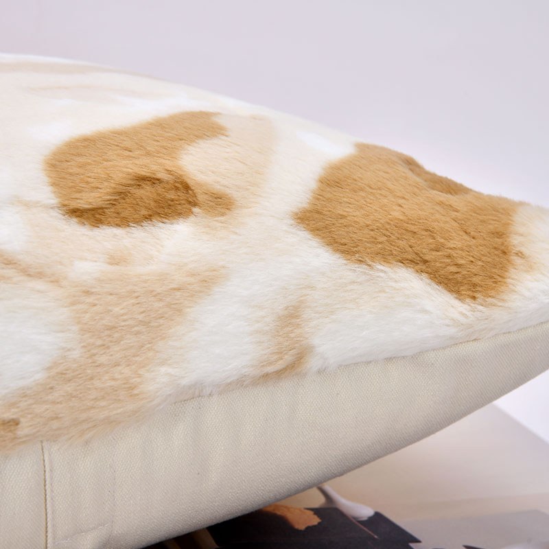 Ivory Faux Fur Cushion