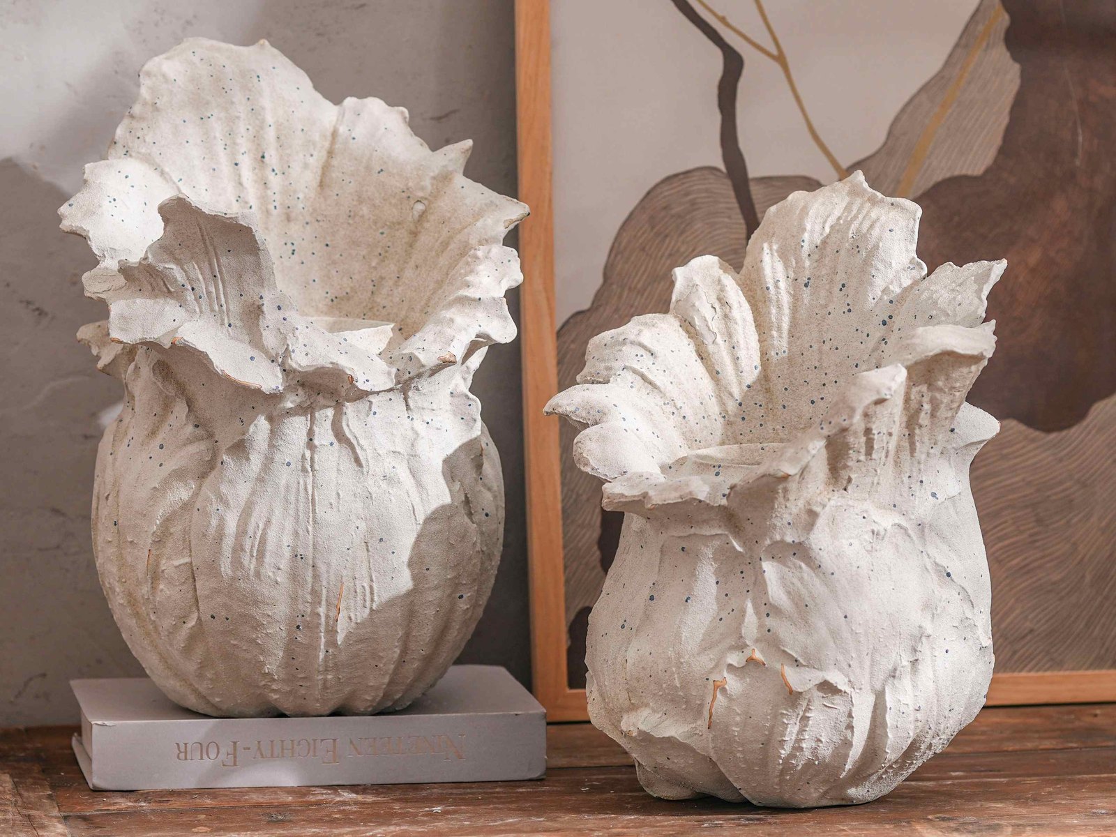 White Cabbage Leaf Vase