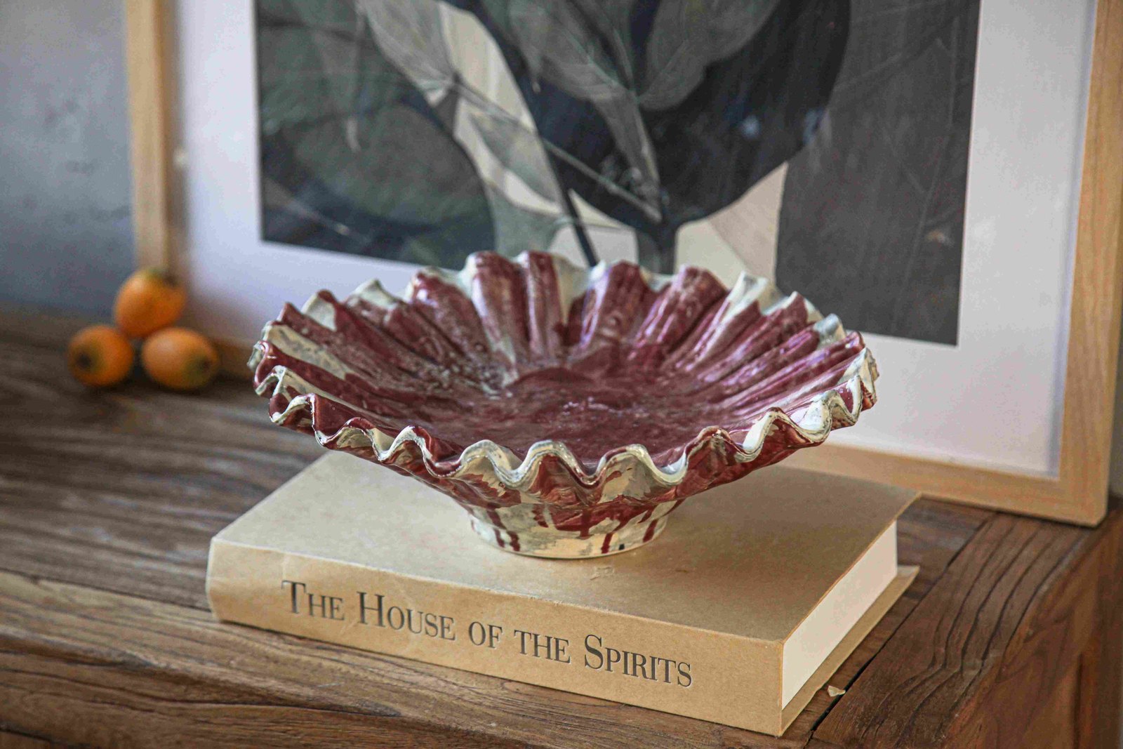 Oxblood Ruffled Bowl