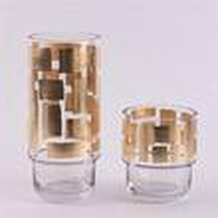 Clear & Gold Vase