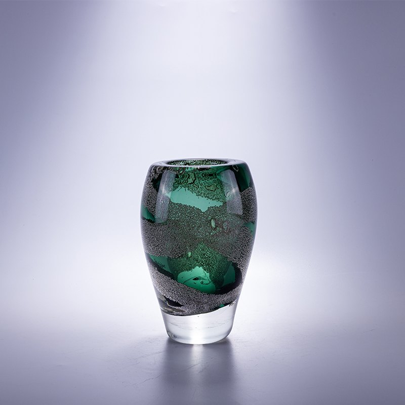 Emerald Bubble Glass Vase