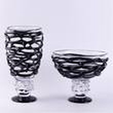 Black & Clear Vase (Small)