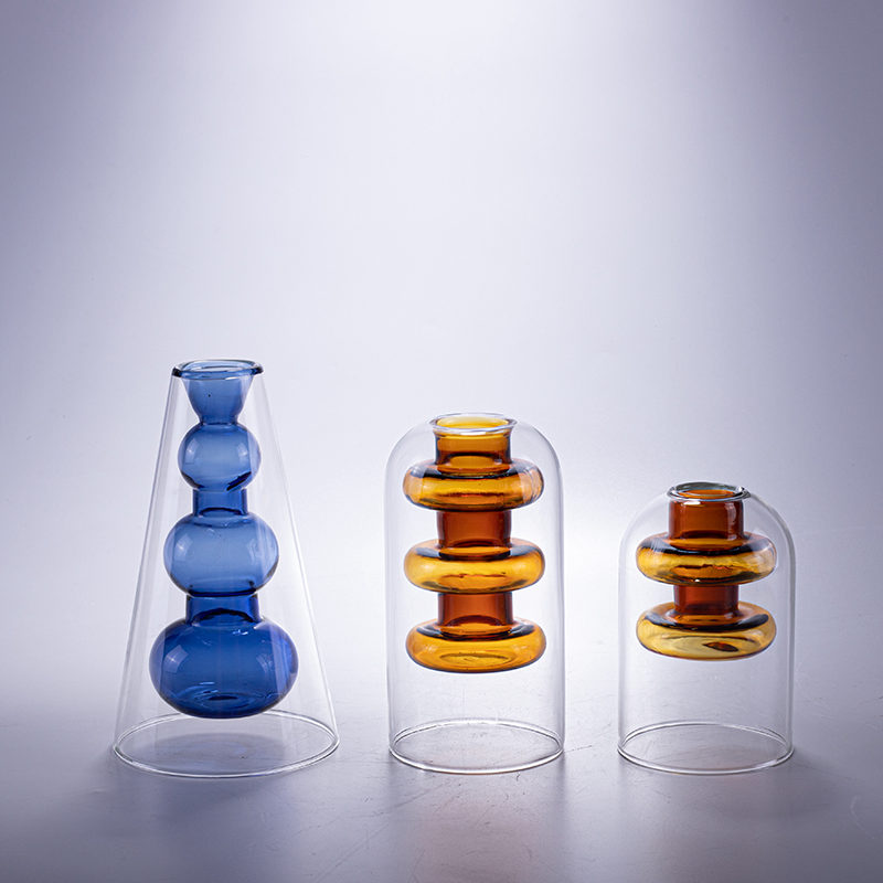 Set of 3 Stacked Bubble Vases