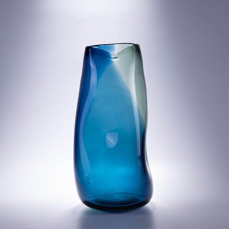 Ocean Blue Organic Vase