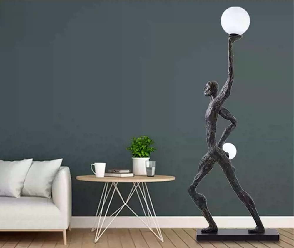 Reaching Figure Globe Lamp