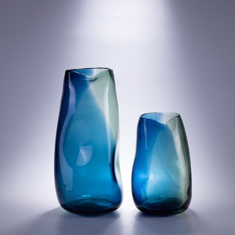 Ocean Blue Organic Vase