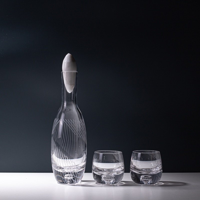Clear Glass Decanter Set