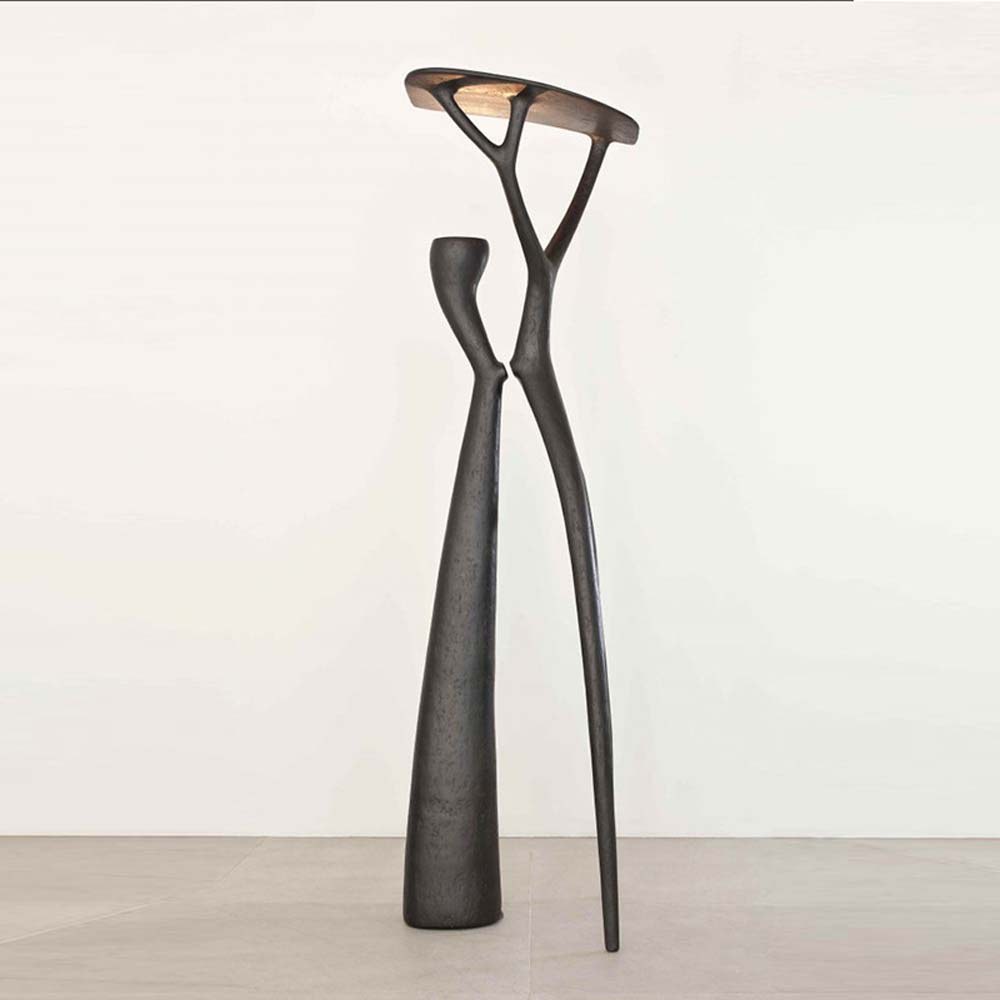 Black Sculptural Floor Lamp