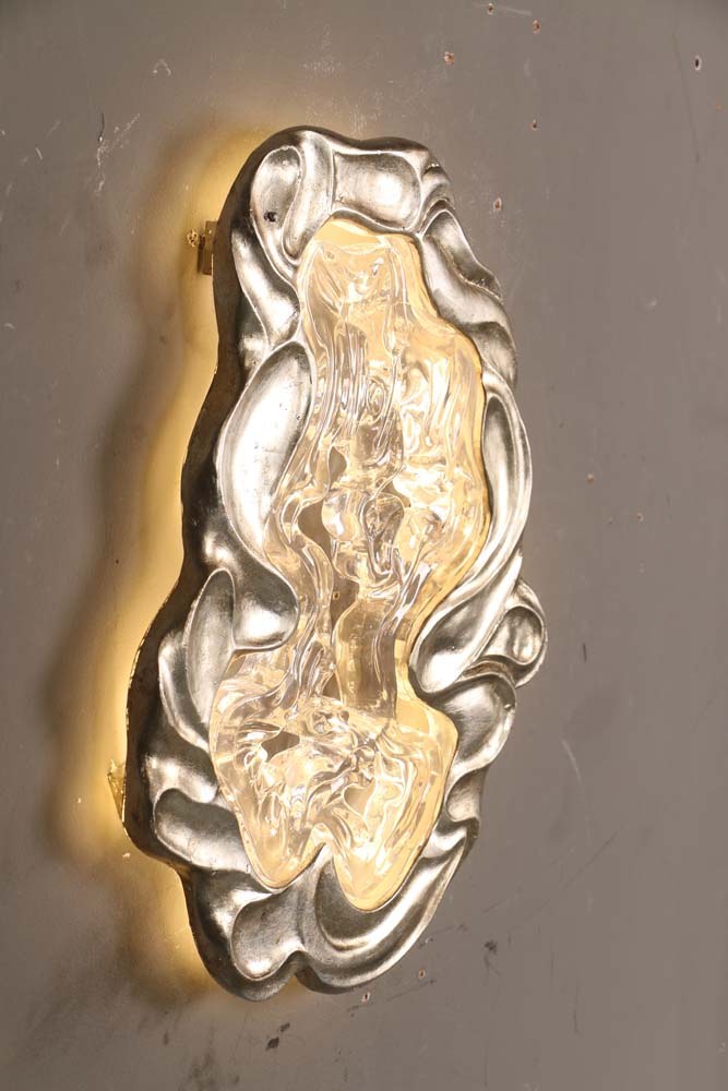 Silver Geode Wall Light